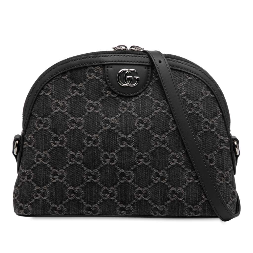 Gucci Small GG Denim Ophidia Dome Crossbody