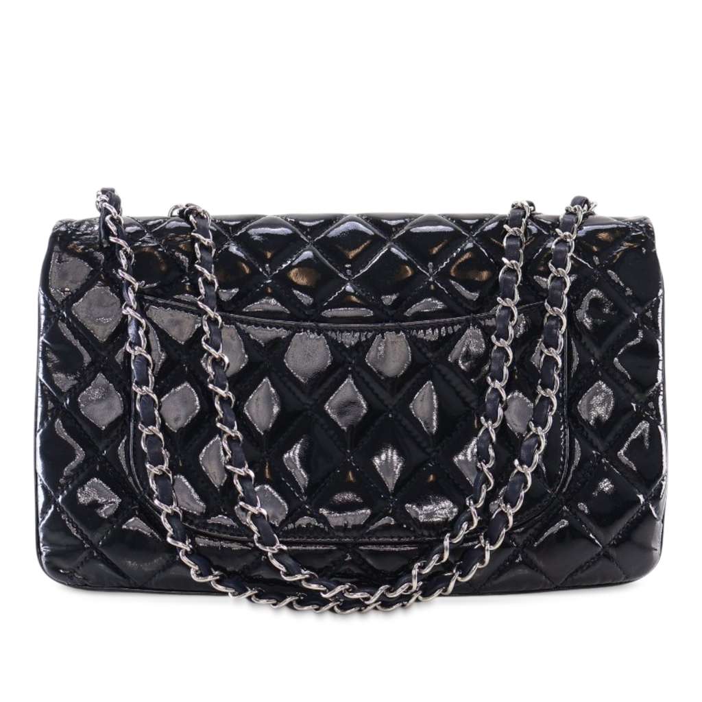 Chanel Jumbo Quilted Patent 3 Compartment Flap - Image 6