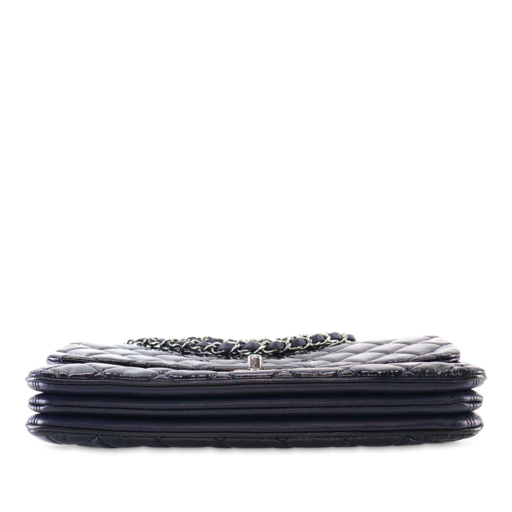 Chanel Jumbo Quilted Patent 3 Compartment Flap - 4