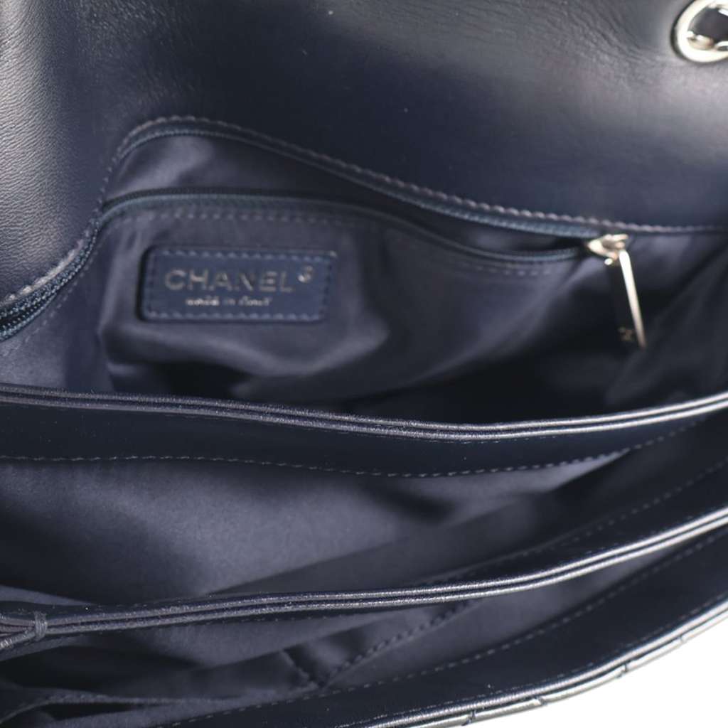 Chanel Jumbo Quilted Patent 3 Compartment Flap - Image 10