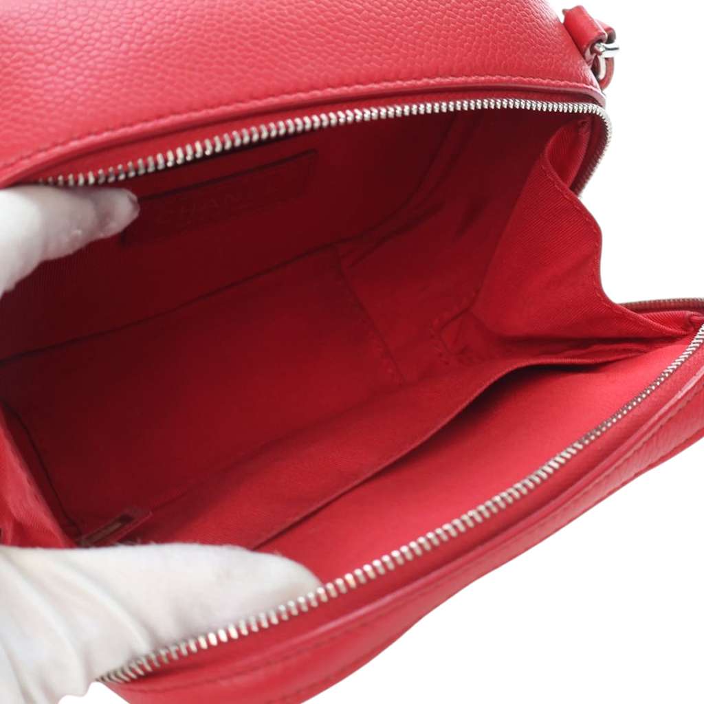 Chanel Mini Quilted Caviar CC Box Camera Bag - Side view