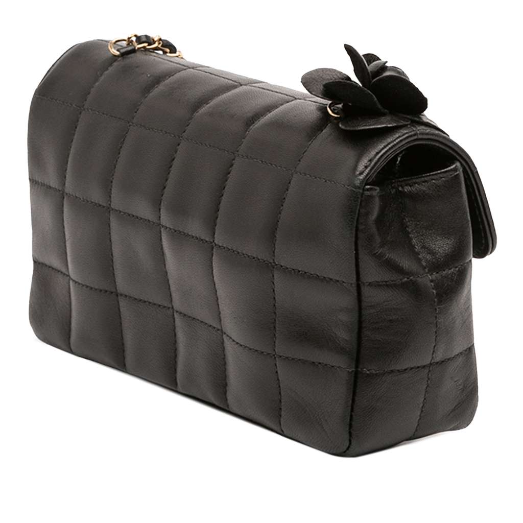 Chanel Mini Lambskin Chocolate Bar Camellia Flap - 2