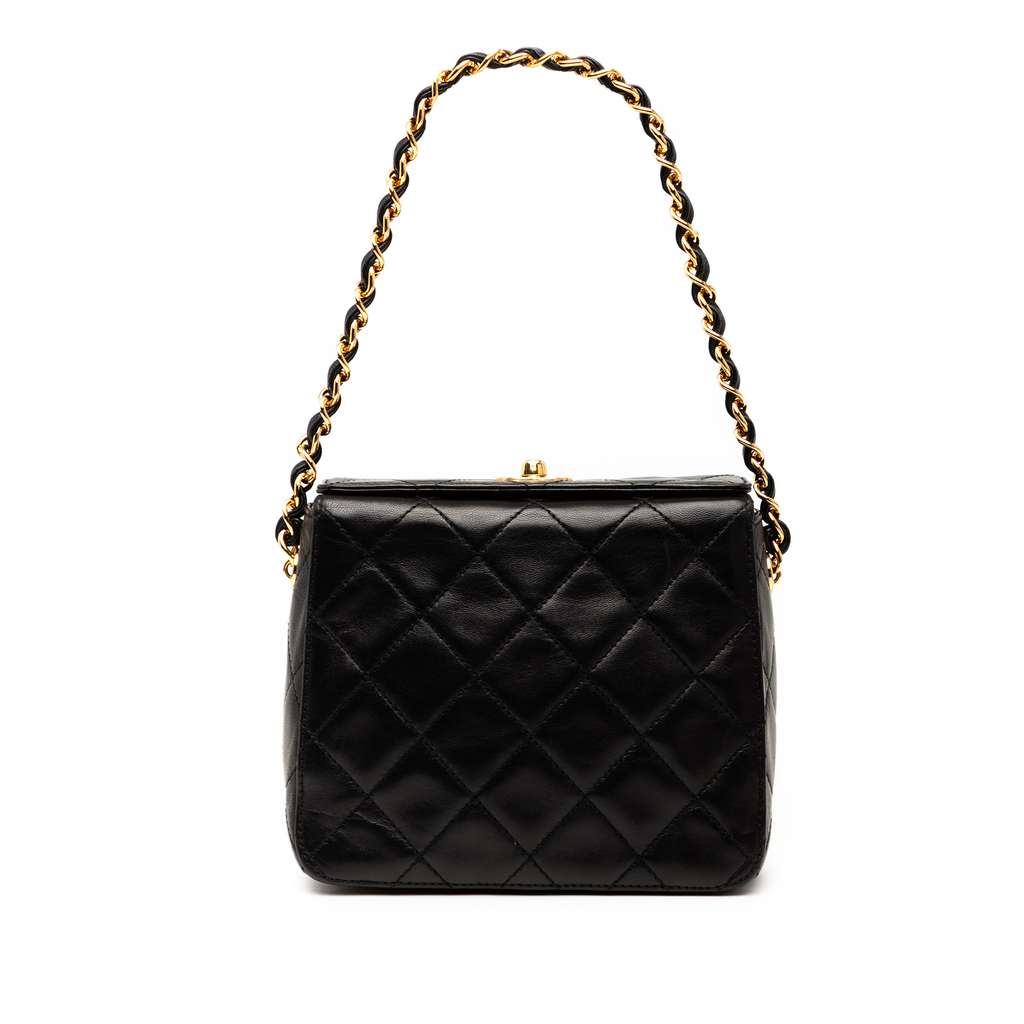 Chanel CC Quilted Lambskin Turnlock Handbag