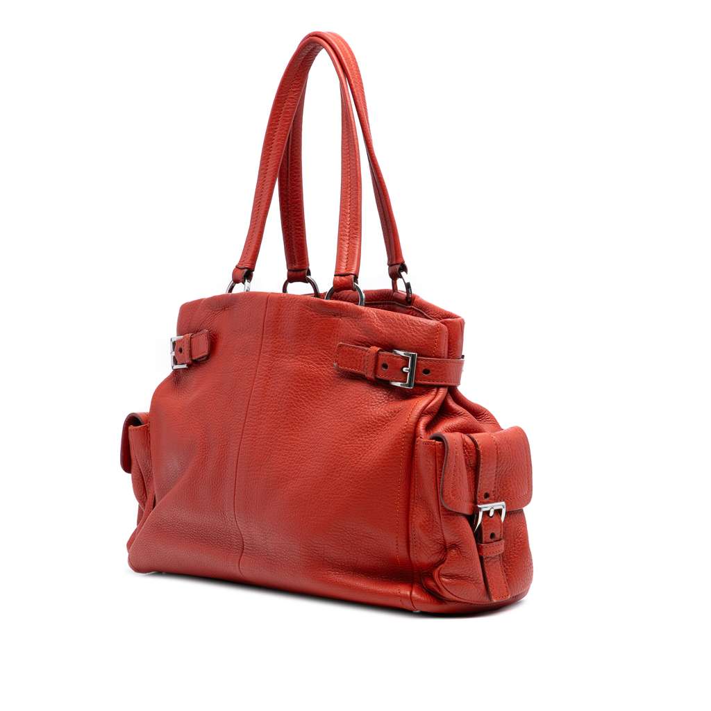 Prada Vitello Daino Side Pocket Tote - Back view