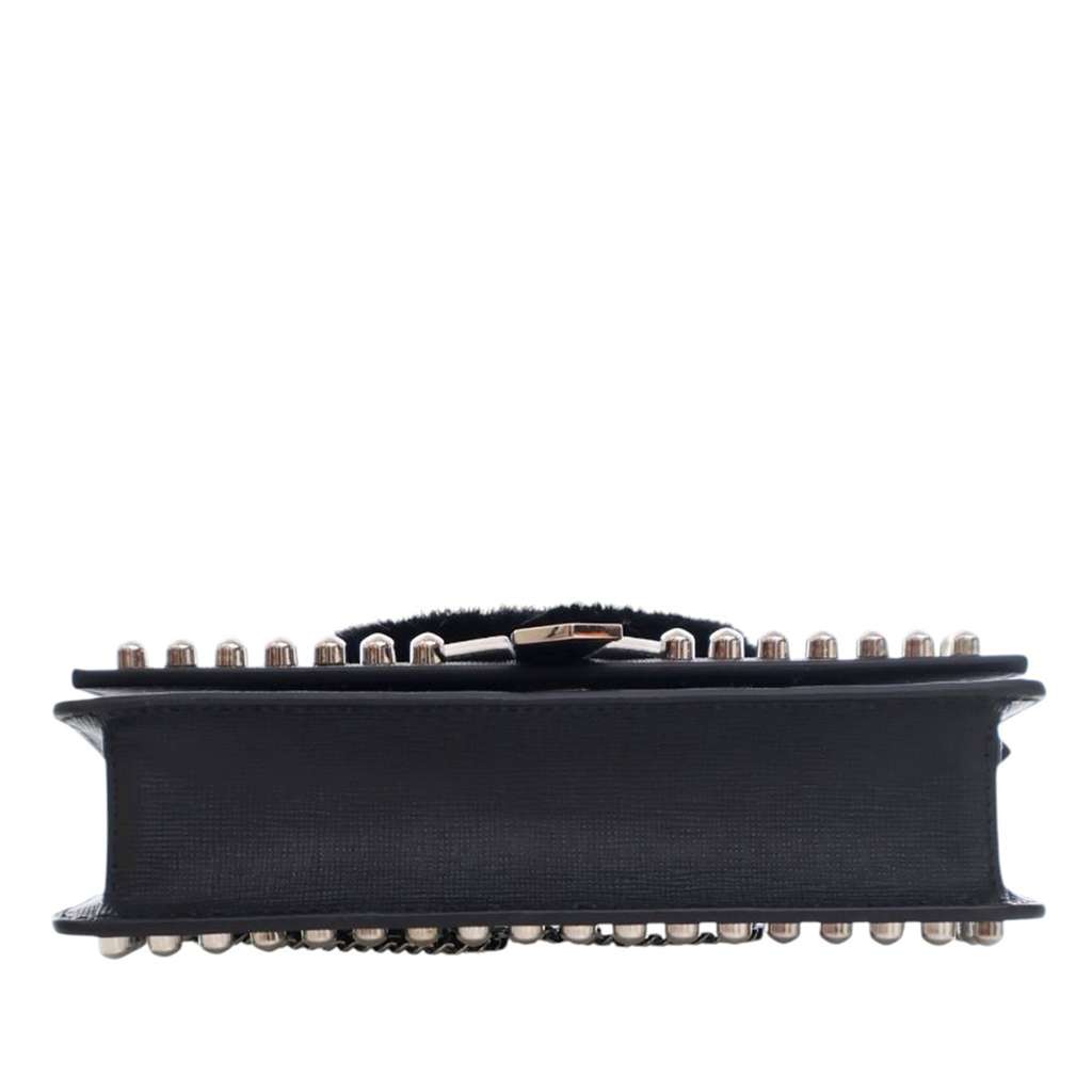 Fendi Studded Leather Karlito Wallet on Chain - Side view