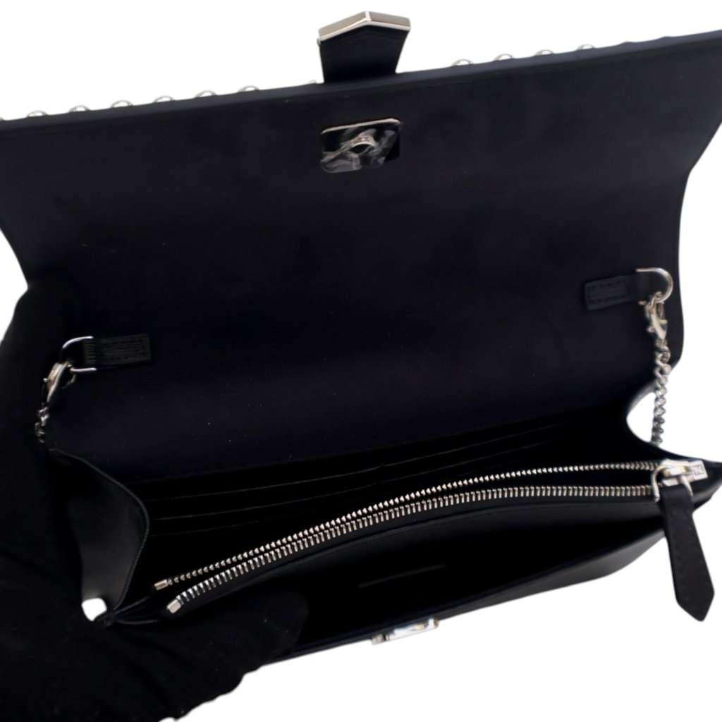 Fendi Studded Leather Karlito Wallet on Chain - Detail 1