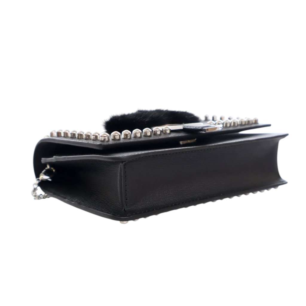 Fendi Studded Leather Karlito Wallet on Chain - Image 11