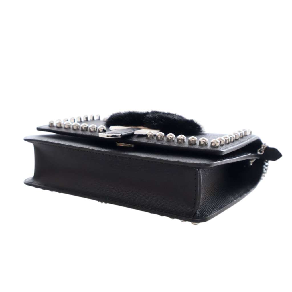 Fendi Studded Leather Karlito Wallet on Chain - Image 12