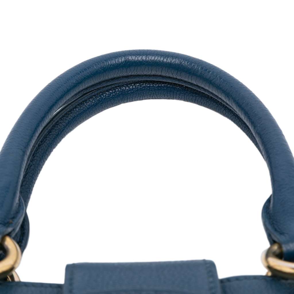 Miu Miu Goatskin Madras Satchel - Image 12