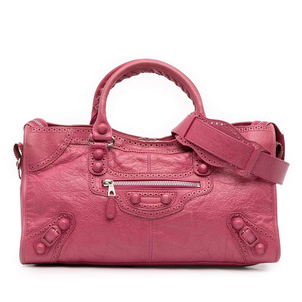 Balenciaga Lambskin Motocross Giant Brogues Part Time Satchel