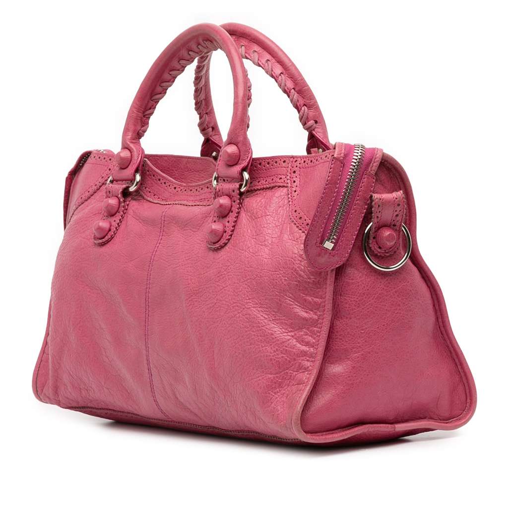 Balenciaga Lambskin Motocross Giant Brogues Part Time Satchel - Back view