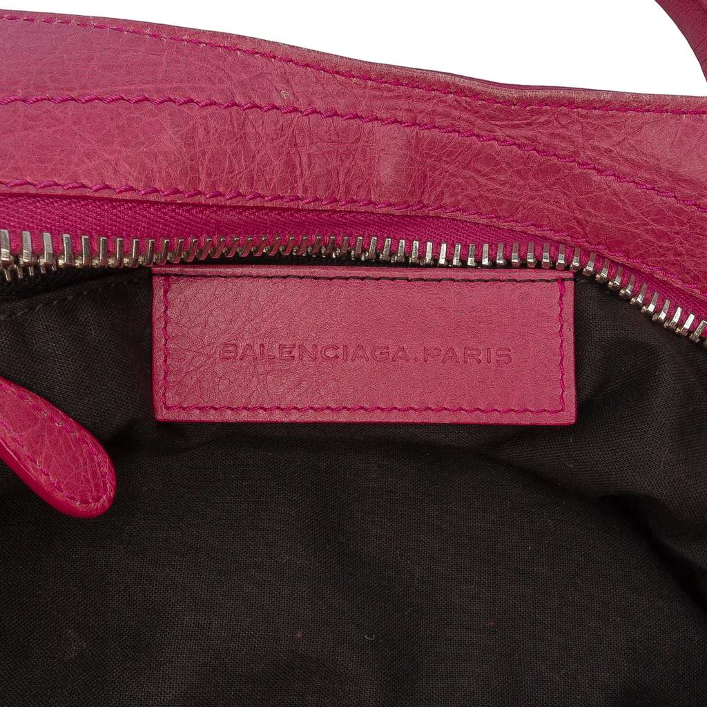 Balenciaga Lambskin Motocross Giant Brogues Part Time Satchel - Side view