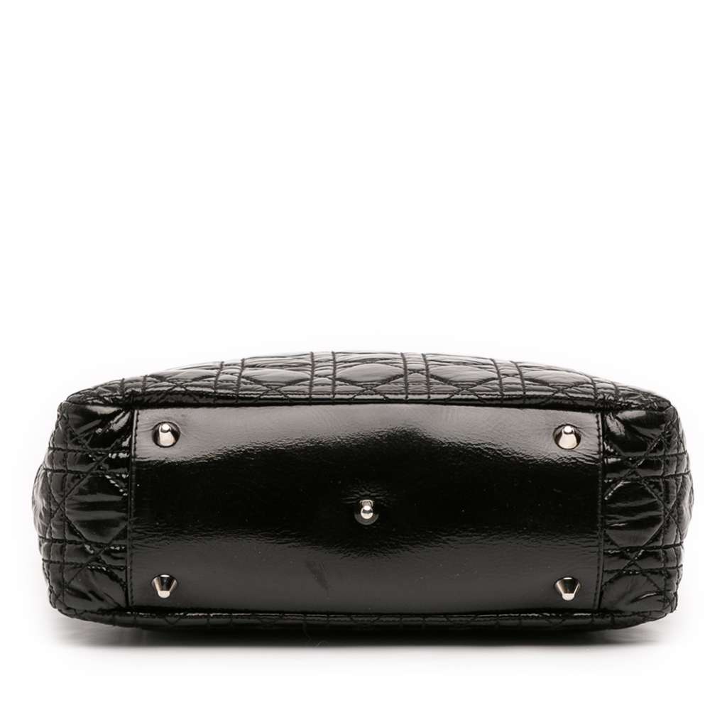 Dior Medium Patent Cannage Vertical Soft Shopping Tote - 3