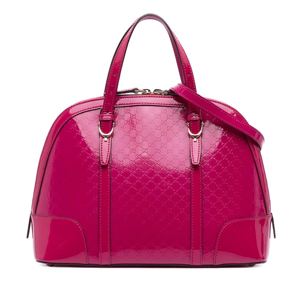 Gucci Medium Microguccissima Patent Nice Dome Satchel