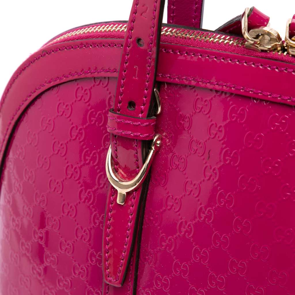 Gucci Medium Microguccissima Patent Nice Dome Satchel - Image 11