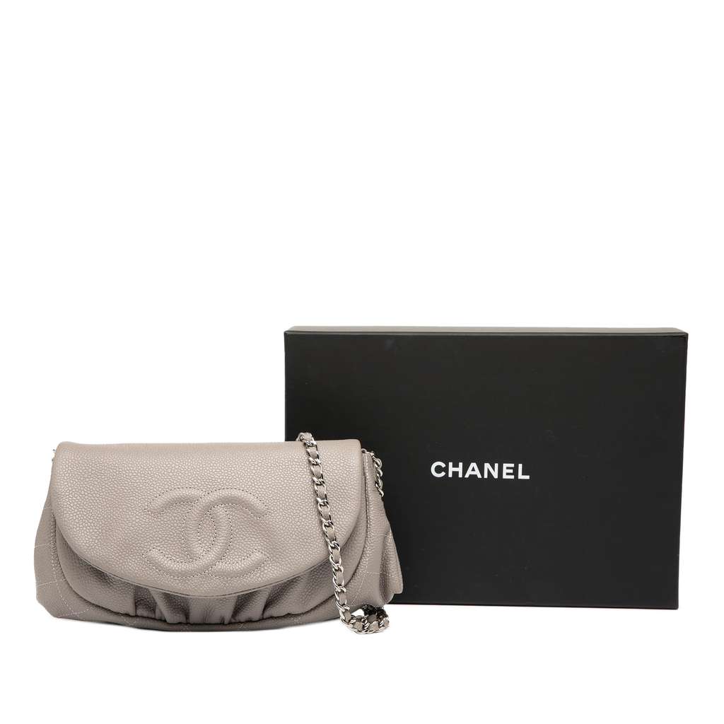 Chanel CC Caviar Half Moon Wallet on Chain - Image 11
