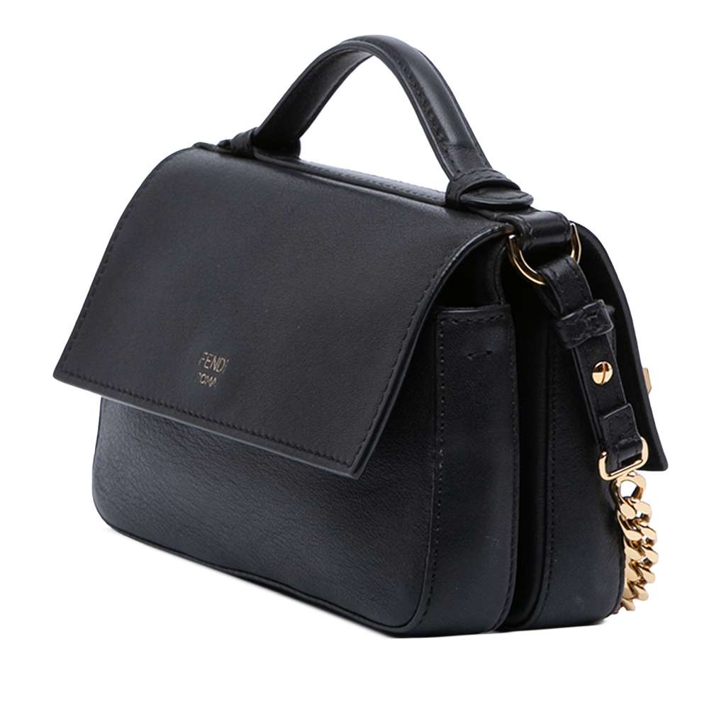 Fendi Micro Studded Leather Double Baguette Satchel - 2