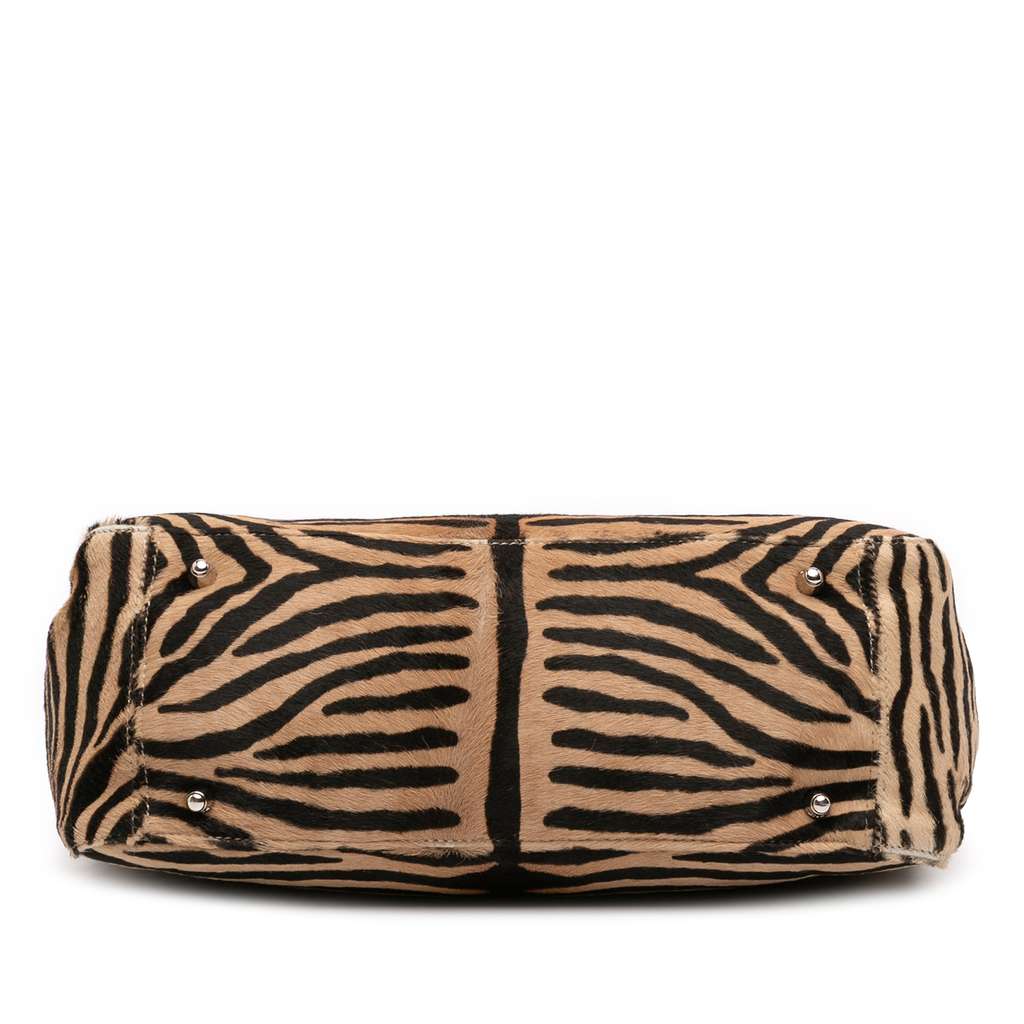 Fendi Zebra Print Pony Hair Twins Tote - 3