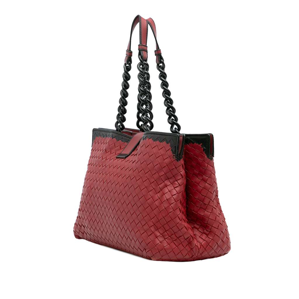 Bottega Veneta Nappa Intrecciato Karung Glass Tote - Back view