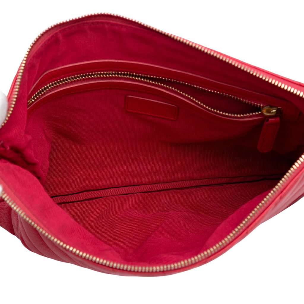 Chanel Medium Chevron Caviar Ancient Greek Charms O Case Clutch - 4