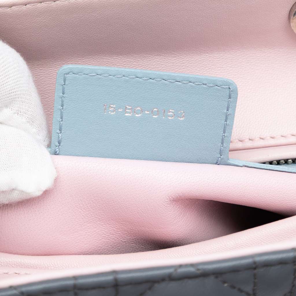 Dior Medium Tricolor Lambskin Cannage Lady Dior - Detail 1