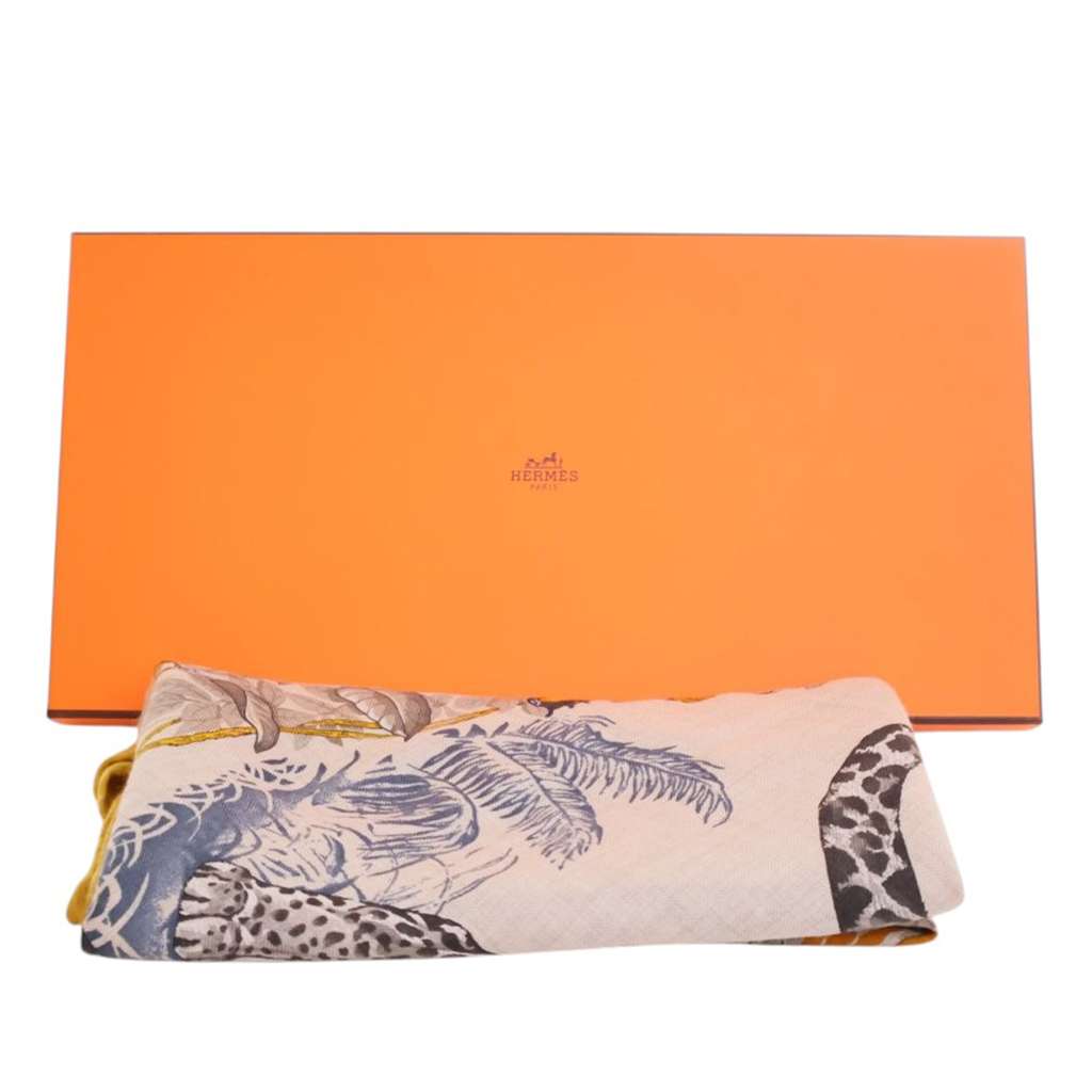 Hermès Jungle Love Cashmere Silk Triangle Scarf - Image 13