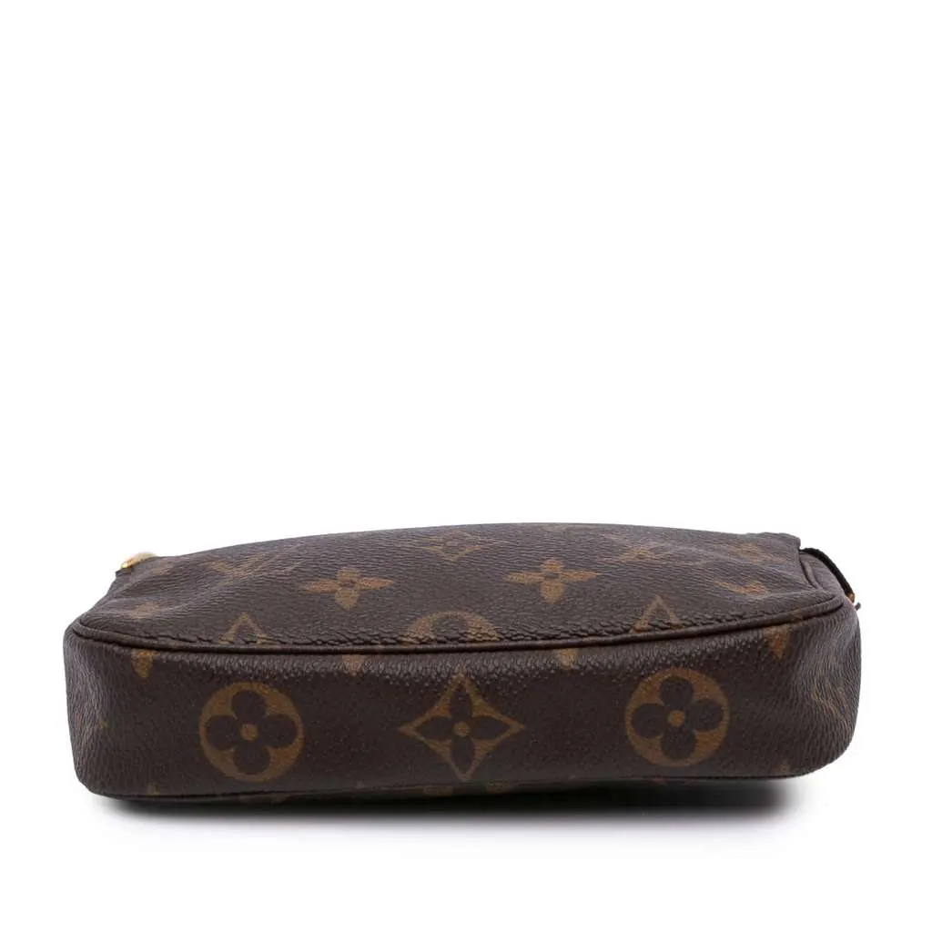 Louis Vuitton Monogram Mini Pochette Accessoires Brown Good - Inside View
