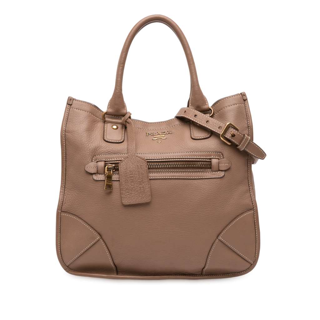 Prada Cervo Open Convertible Tote