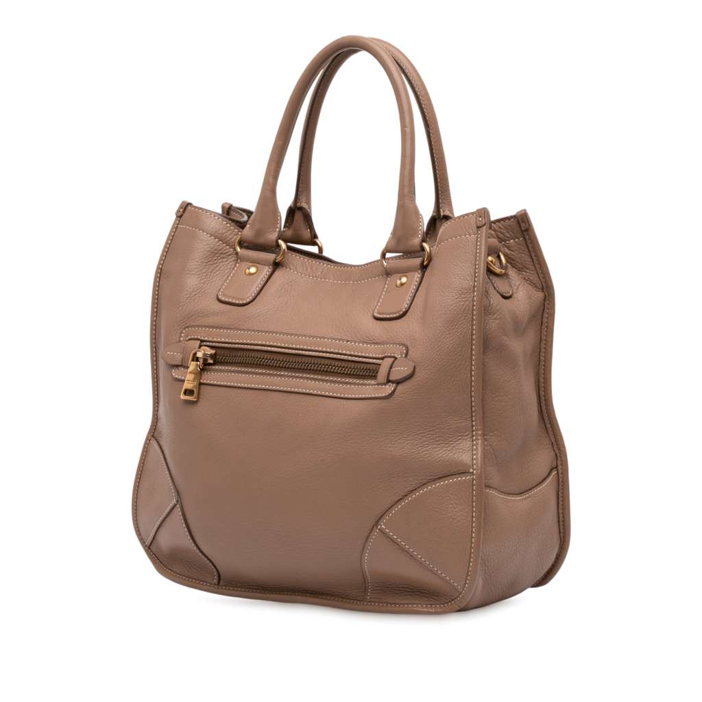 Prada Cervo Open Convertible Tote - Back view