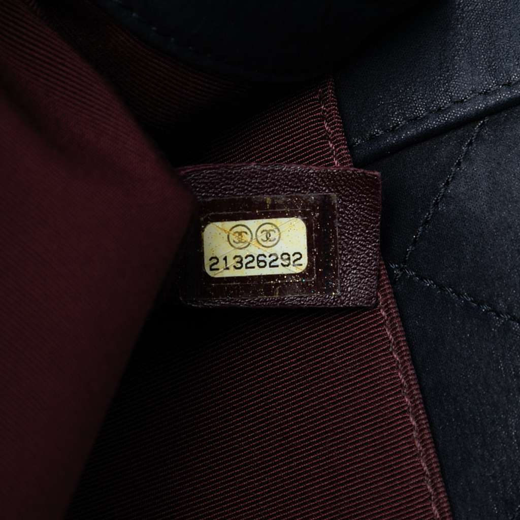 Chanel Old Medium Bicolor Shearling Boy Flap - Side view