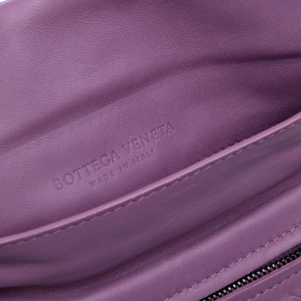 Bottega Veneta Mini Nappa Intrecciato Expandable Chain Flap Crossbody - Side view