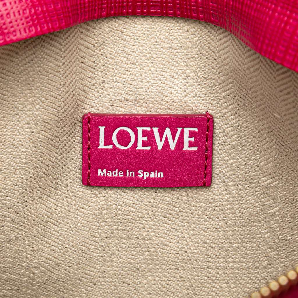 Loewe Large Linen Embossed Patent Anagram Repeat T Pouch - Side view