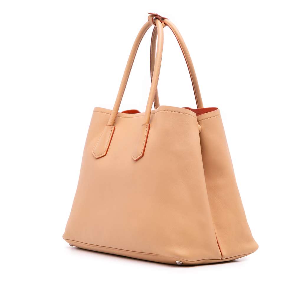 Prada Large City Calf Double Satchel - Back view