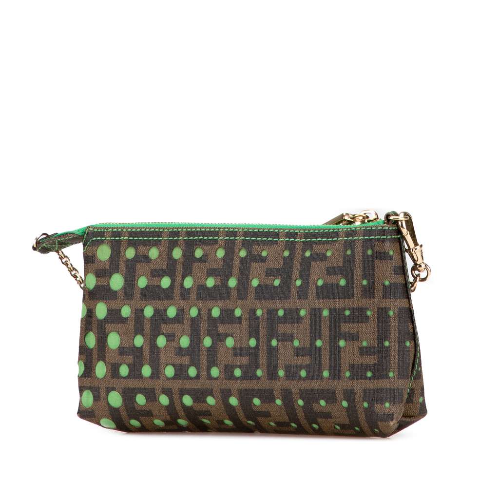 Fendi Zucca Spalmati Dots Chain Pochette - Back view