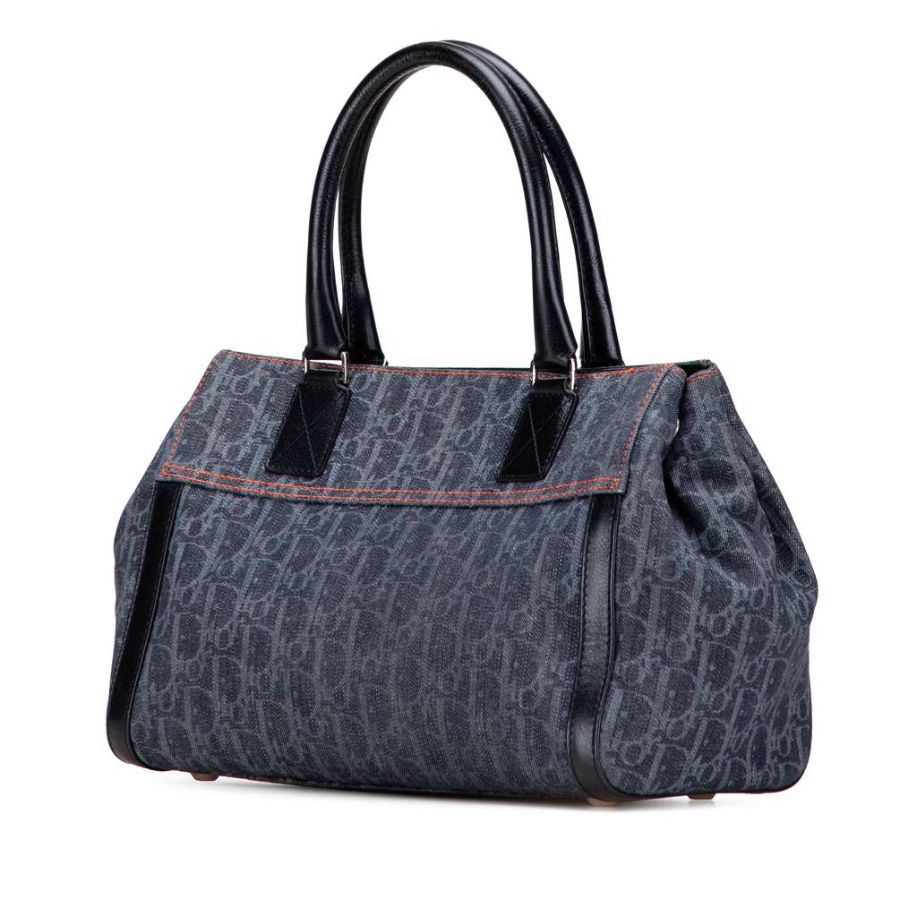 Dior Diorissimo Trotter Denim Flight Handle Bag - 2