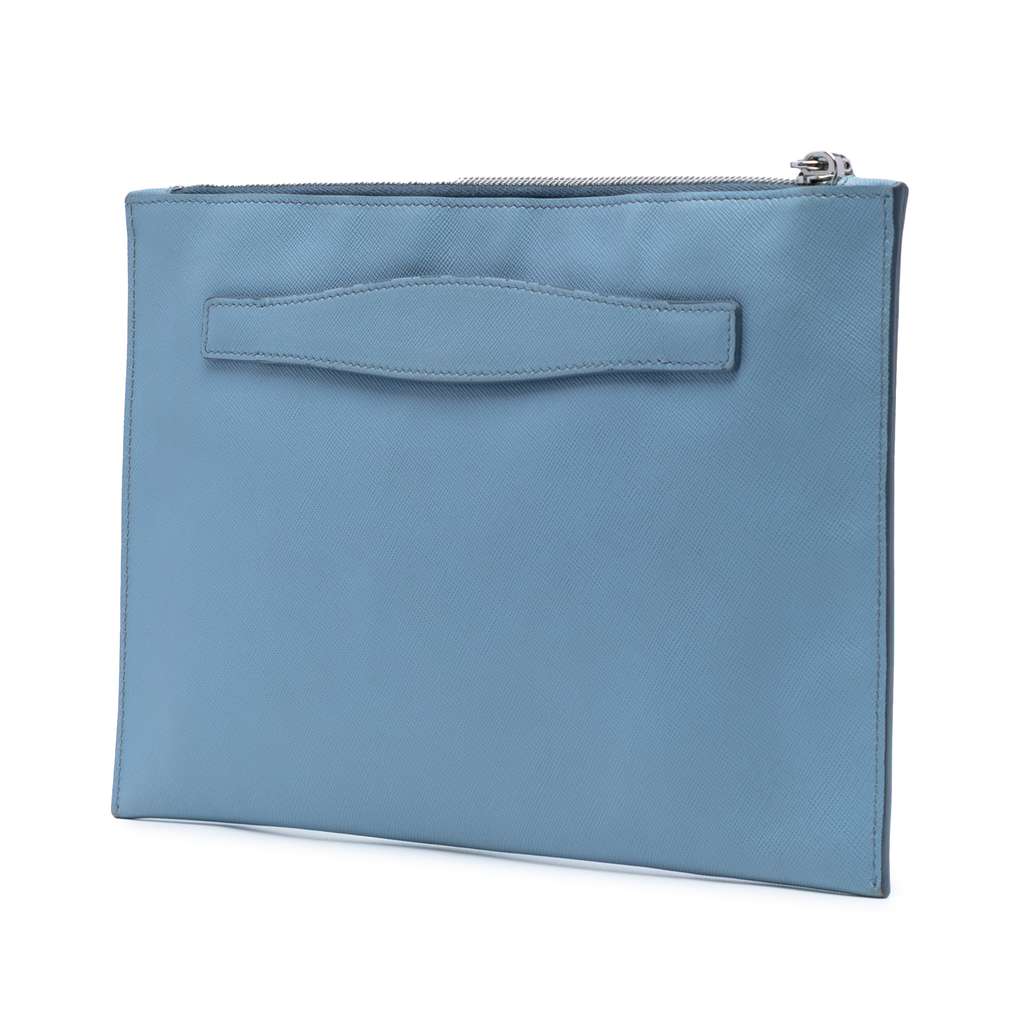 Prada Saffiano Lux Zip Clutch - Back view