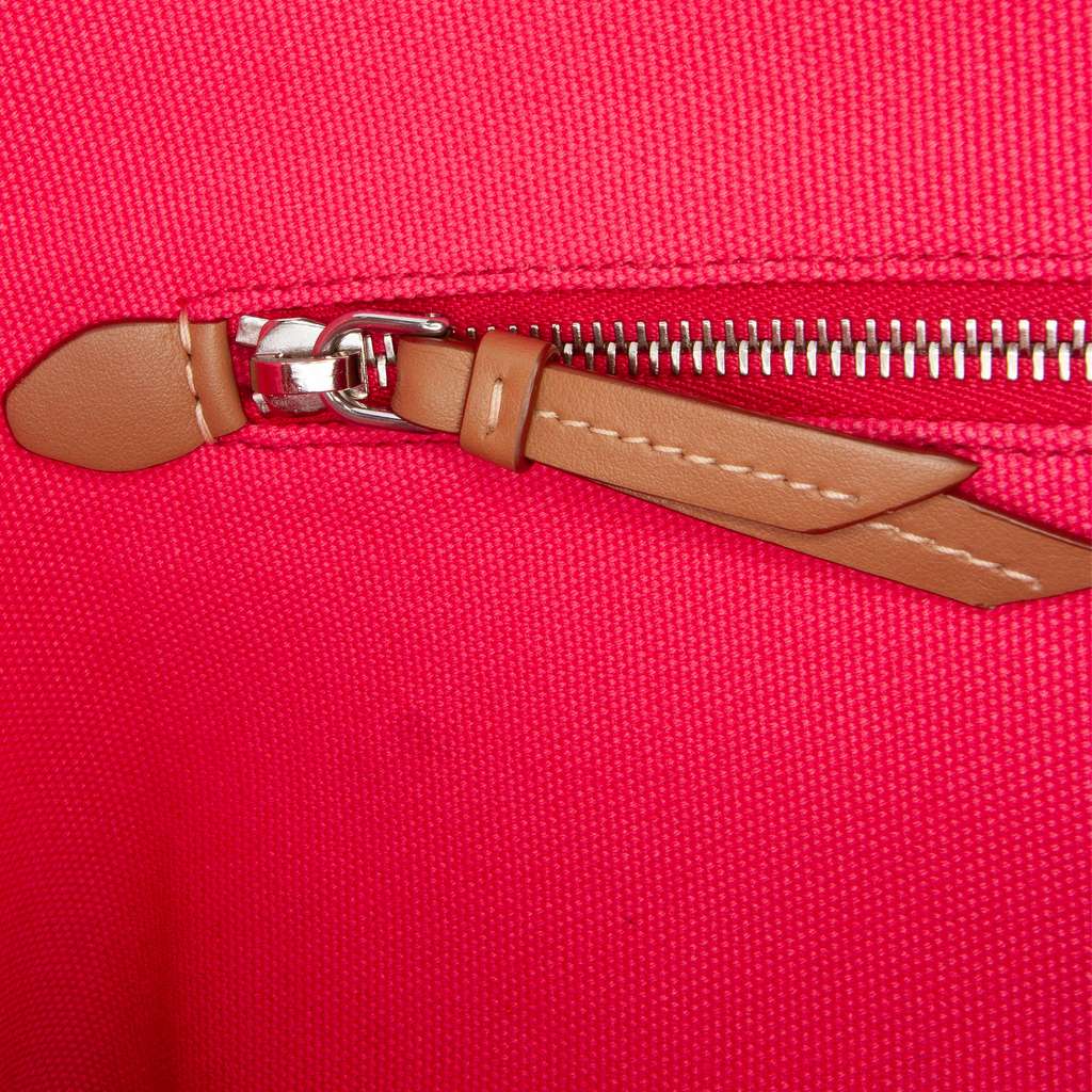 Prada Medium Canvas Canapa Logo Convertible Shopping Tote - Side view