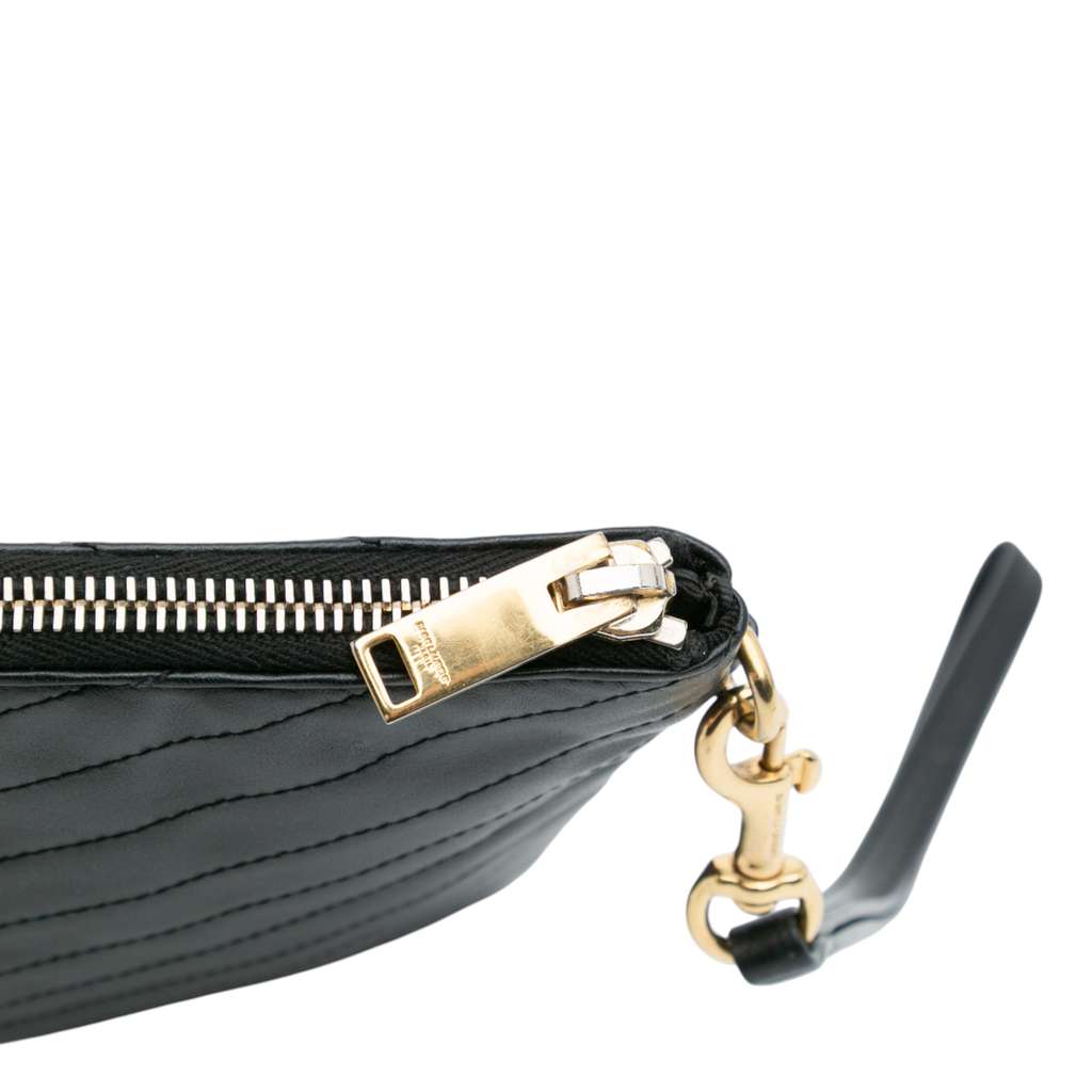 Saint Laurent Chevron Leather Monogram New Jolie Clutch - Image 12