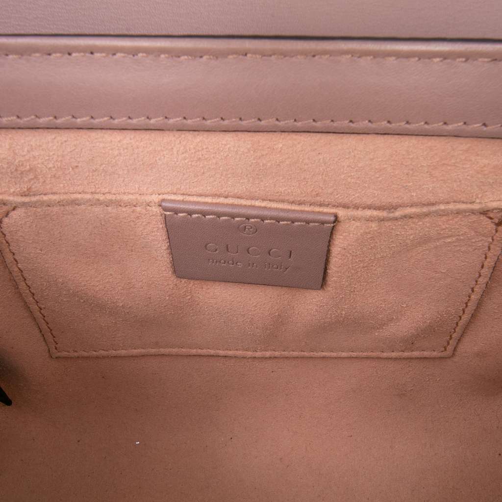 Gucci Small GG Supreme Pearl Studded Padlock Crossbody - 5