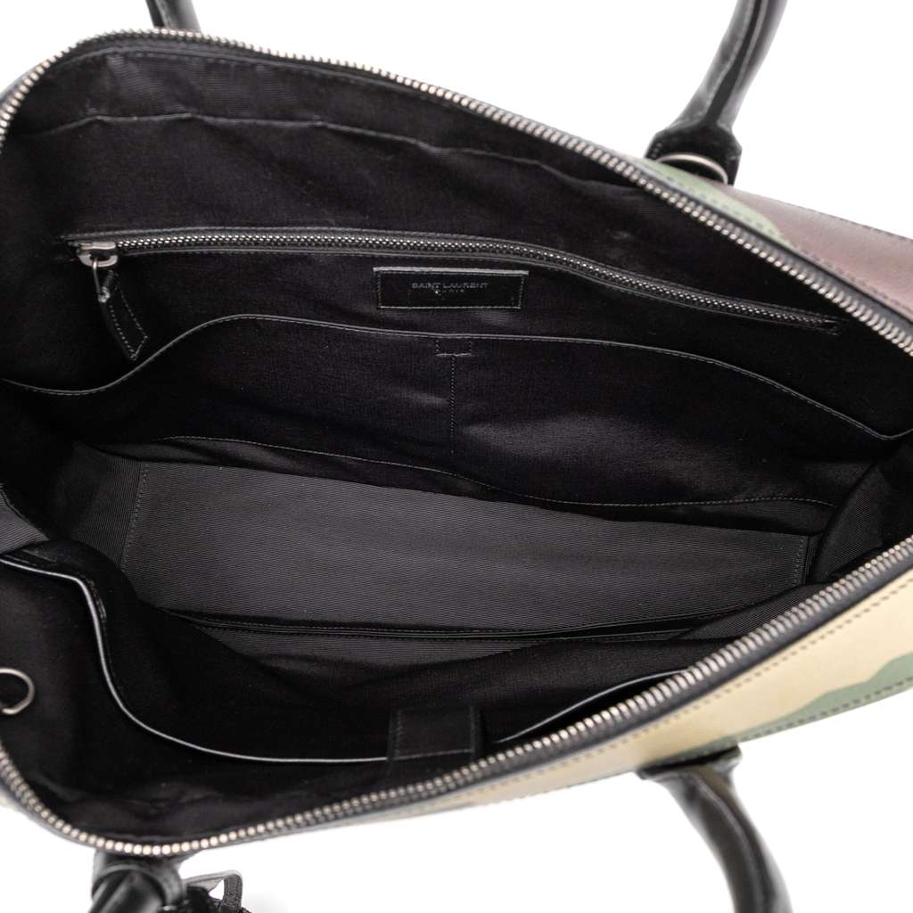 Saint Laurent Small Grain de Poudre Camouflage Museum Briefcase - 4