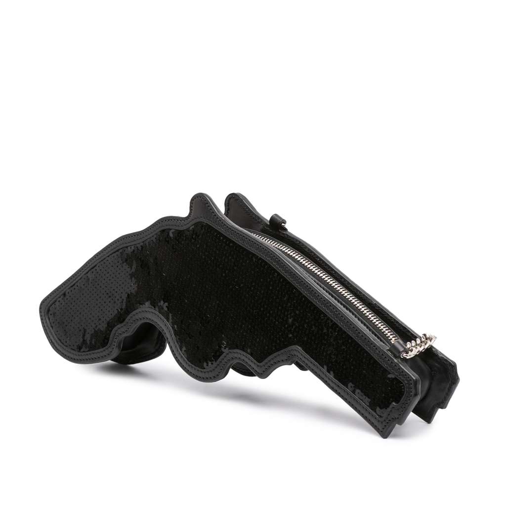 Saint Laurent Sequined Bo Gun Chain Crossbody - Back view