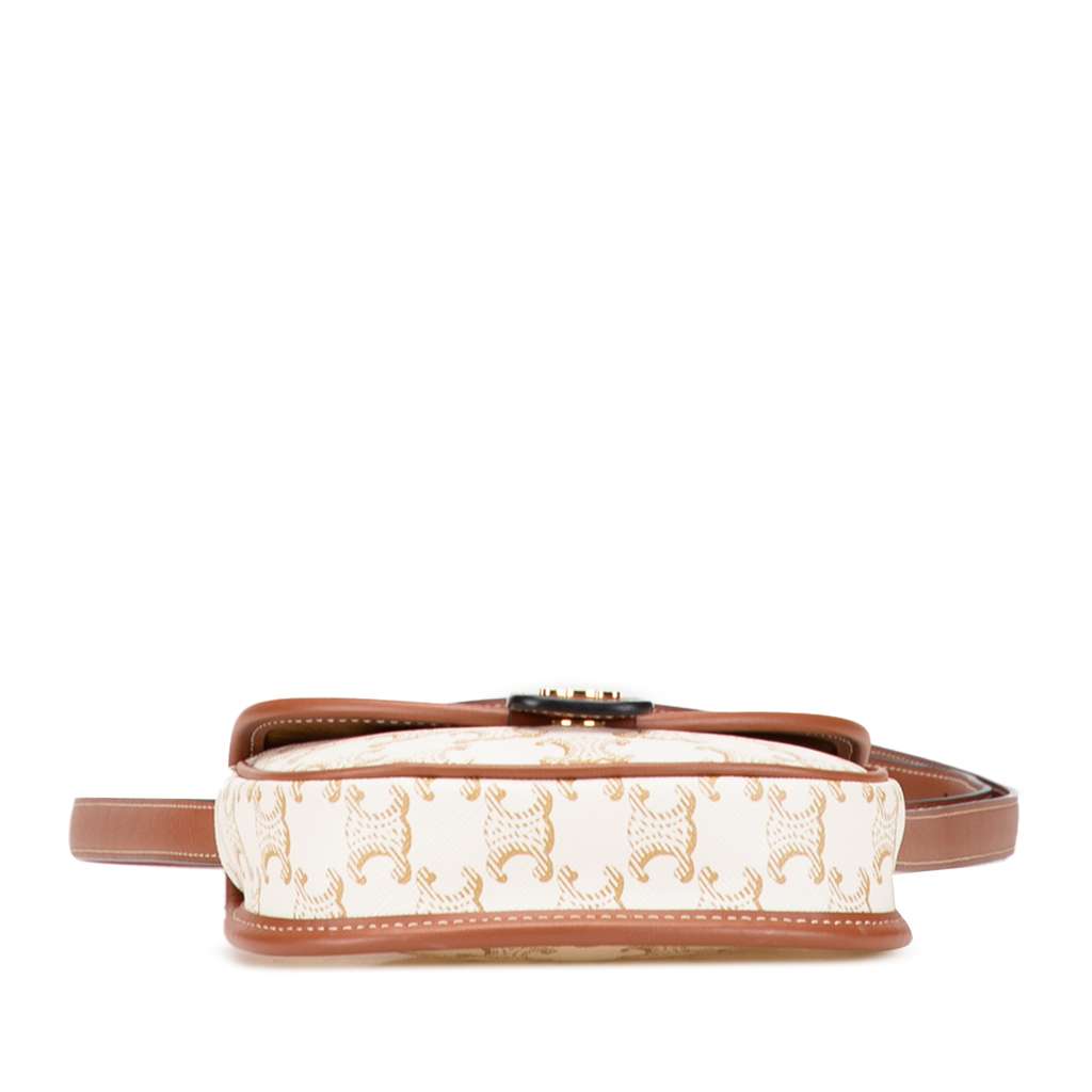 Celine Mini Triomphe Coated Canvas Besace Crossbody - Image 6