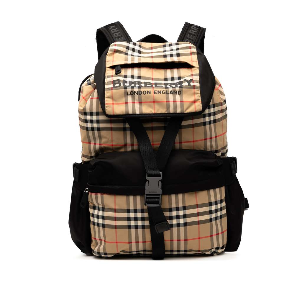 Burberry House Check Nylon Logo Print Wilfin Backpack