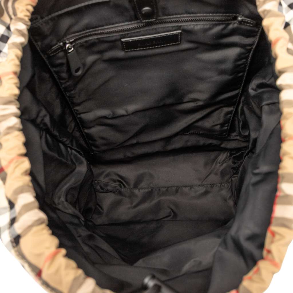 Burberry House Check Nylon Logo Print Wilfin Backpack - 4