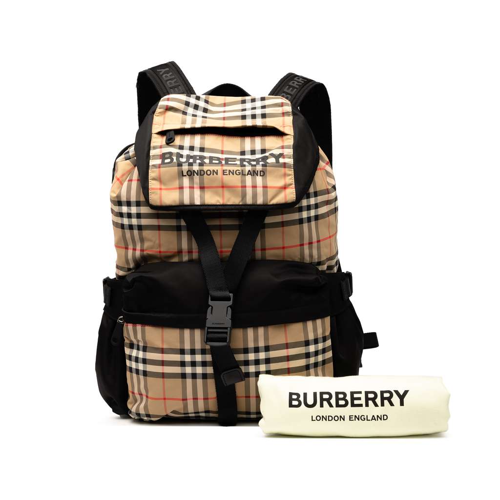 Burberry House Check Nylon Logo Print Wilfin Backpack - Image 11