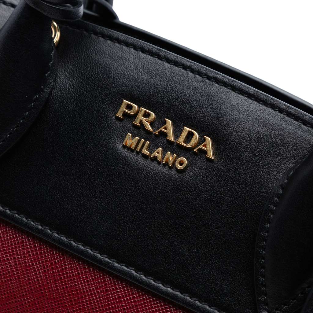 Prada Small Saffiano And City Calf Esplanade Satchel - Side view