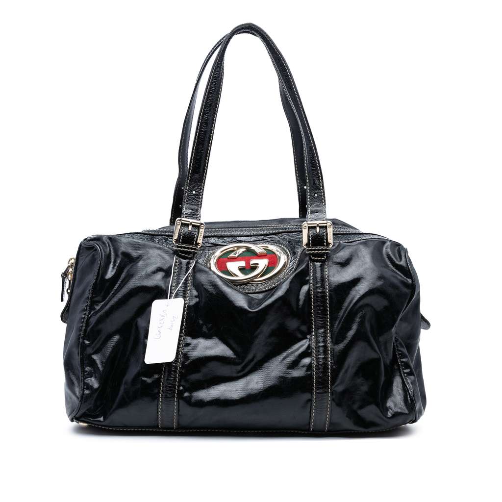 Gucci Coated Canvas Dialux Britt Boston Bag