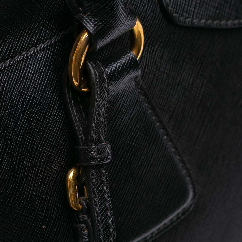 Prada Saffiano Lucido Top Handle Frame Tote - Detail 2