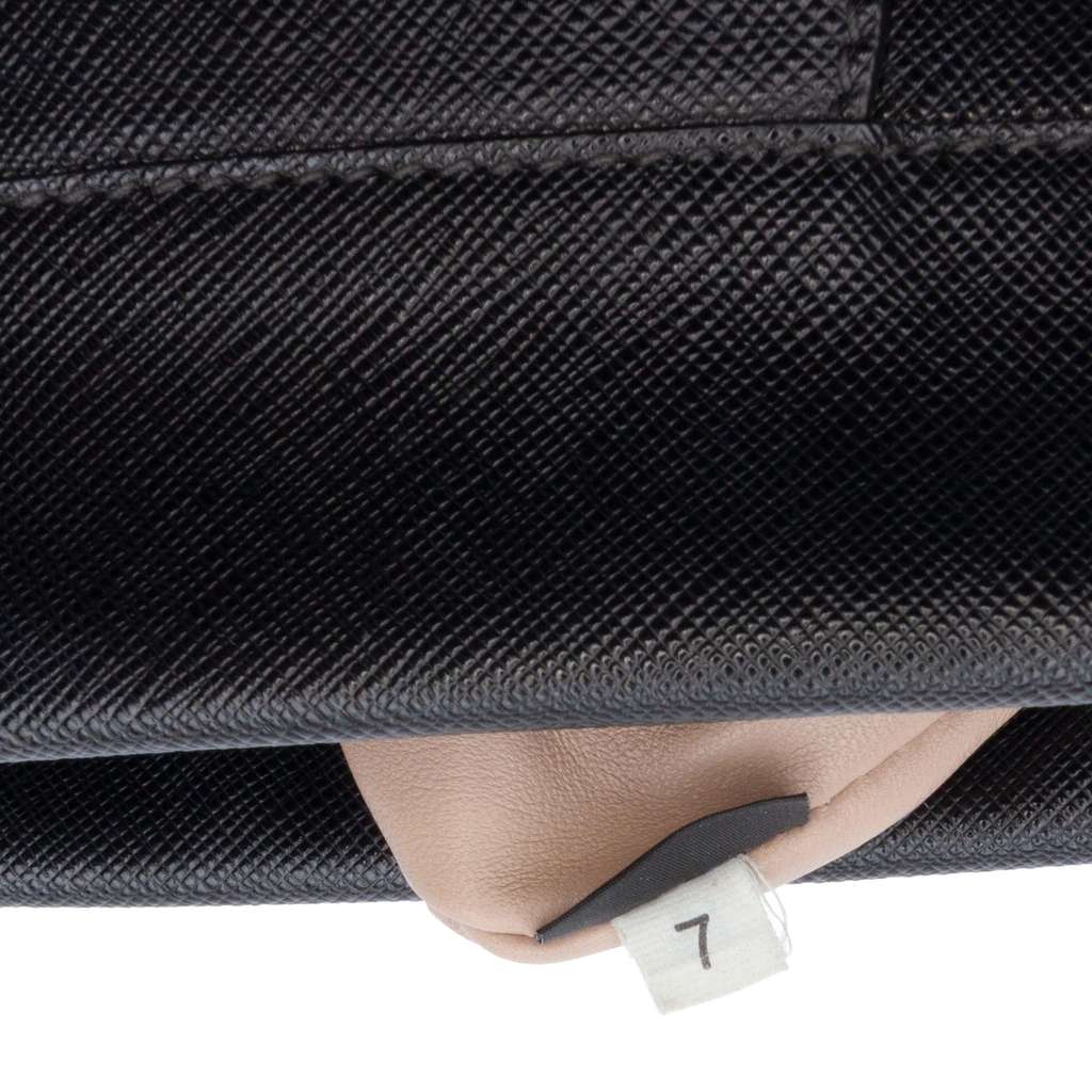 Prada Saffiano Lucido Top Handle Frame Tote - Image 12