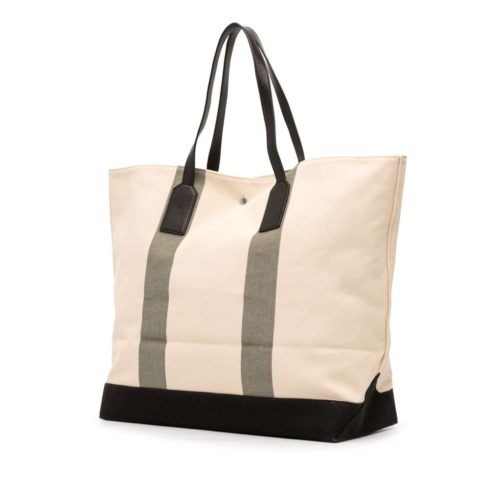 Saint Laurent Canvas East West Beach Shopping Tote - 2